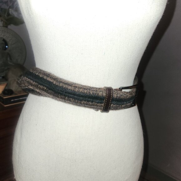 Equiline Mermaid Belt Woven Navy and Tan 90 cm EUC - Picture 3 of 6